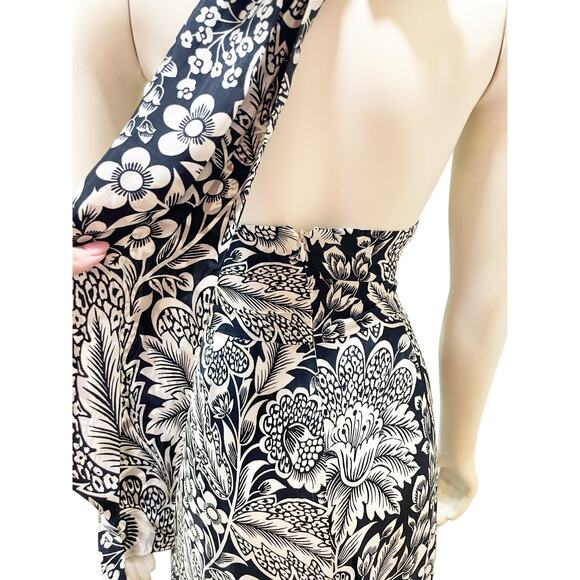 J.Crew Collection halter-tie cupro-blend dress in classic floral print Sz 16 - Picture 11 of 14
